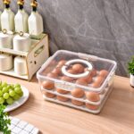 Refrigerator Organization Airtight Fruit Storage Container with Drain Basket, Produce Keeper for Fridge