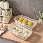 Refrigerator Organization Airtight Drain Fresh-Keeping Container with Colander Insert, Food Storage Box