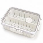 3-Piece Food Container Set Refrigerator Storage Container with Divider