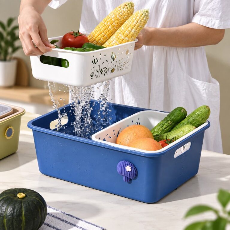 Drain basket Large Double-Basket Colander