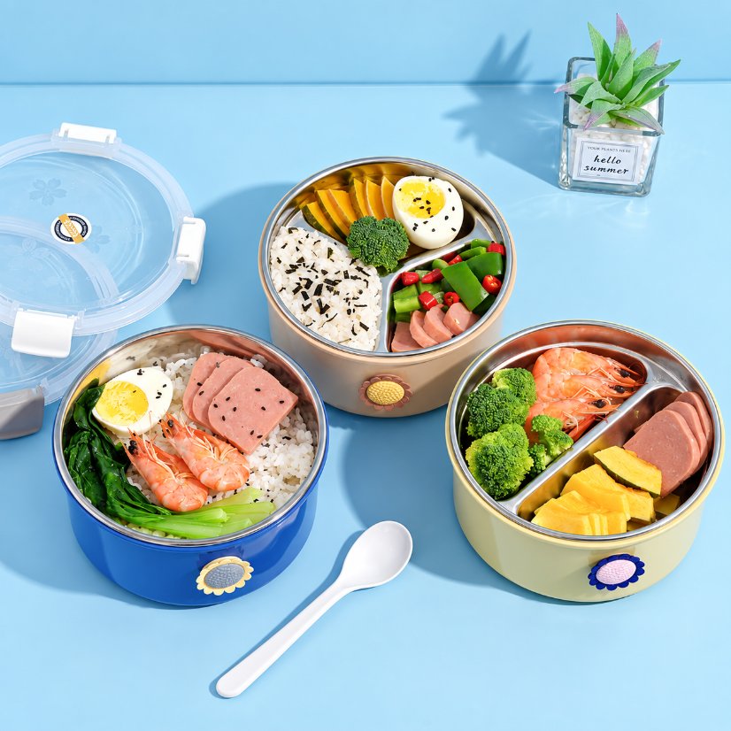 lunch box 304 Stainless Steel Compartment Lunch Box