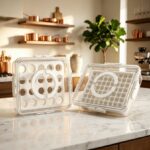 Refrigerator Organization Airtight Produce Keeper with Drain Basket, Vegetable Washing & Storage Container