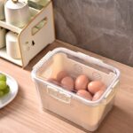 Refrigerator Organization 2-Compartment Airtight Food Container with Handle & Vent, Portable Fruit Keeper