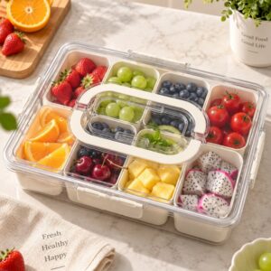 Refrigerator Organization Airtight Produce Keeper with Drain Basket, Vegetable Washing & Storage Container
