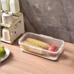 Refrigerator Organization Airtight Drain Fresh-Keeping Container with Colander Insert, Food Storage Box